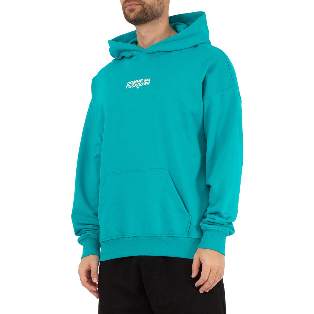 Comme Des Fuckdown Grüner Baumwoll-Hoodie für Männer