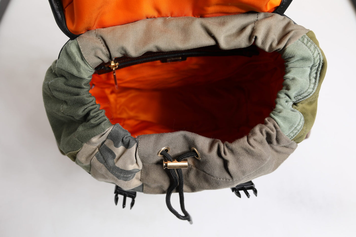 Dolce & Gabbana Militär Grün Patchwork Rucksack Rucksack Tasche