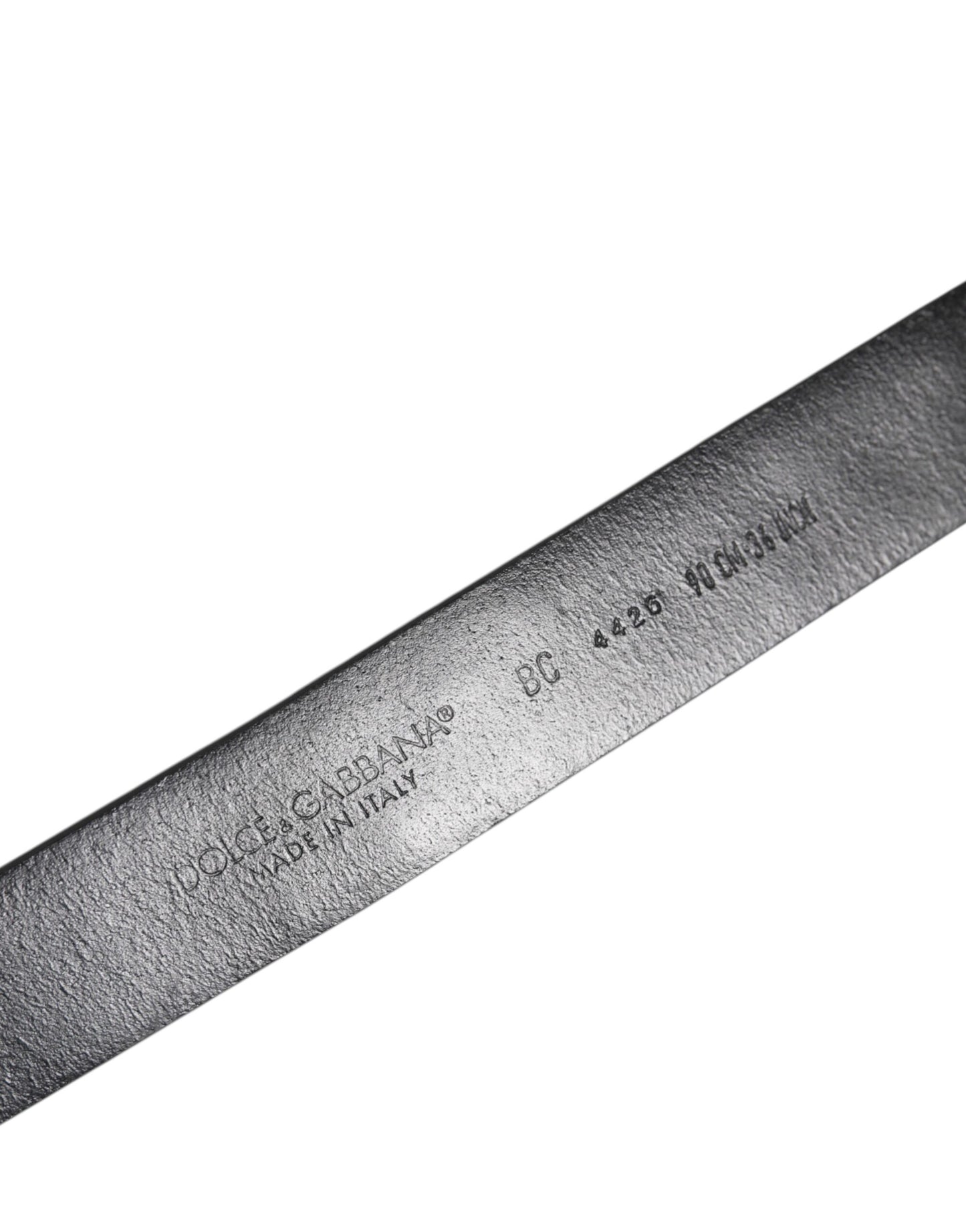 Dolce & Gabbana Schwarzer Nietengürtel aus Leder mit Metall-Logo-Schnalle