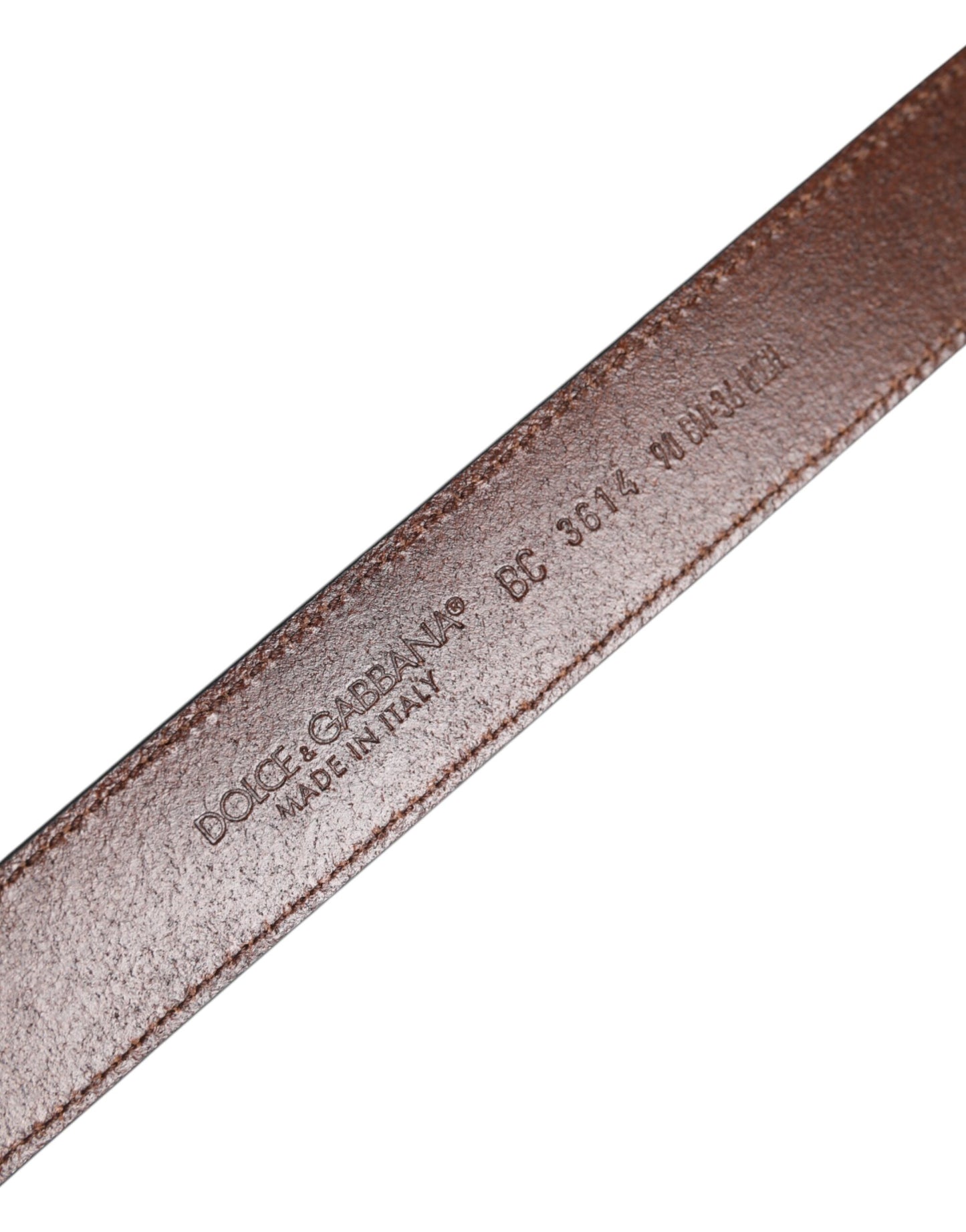 Dolce & Gabbana Grüner klassischer Ledergürtel mit Metall-Logo-Schnalle