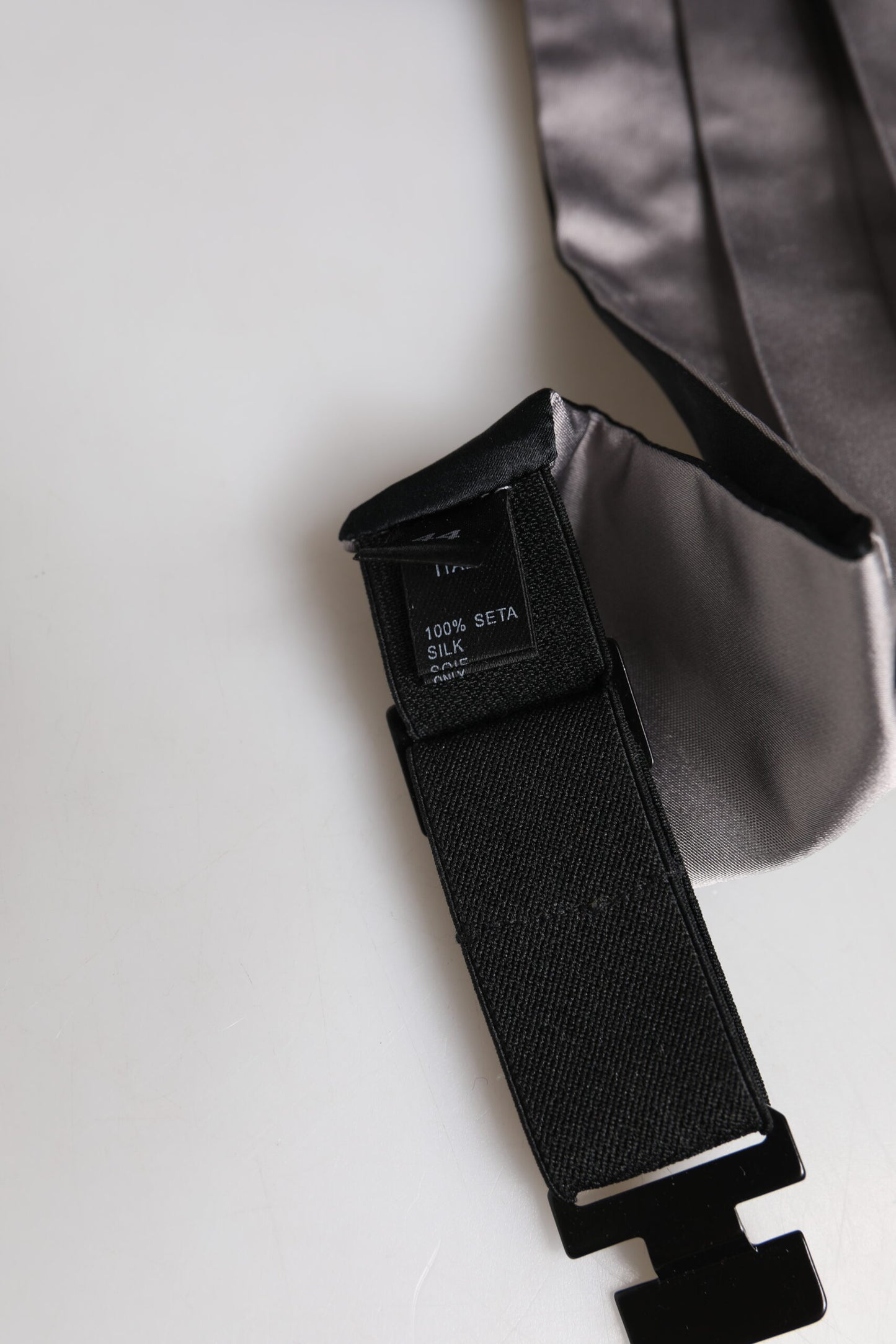 Dolce & Gabbana Grauer Herren 100% Seidengürtel Breite Taille Kummerbund