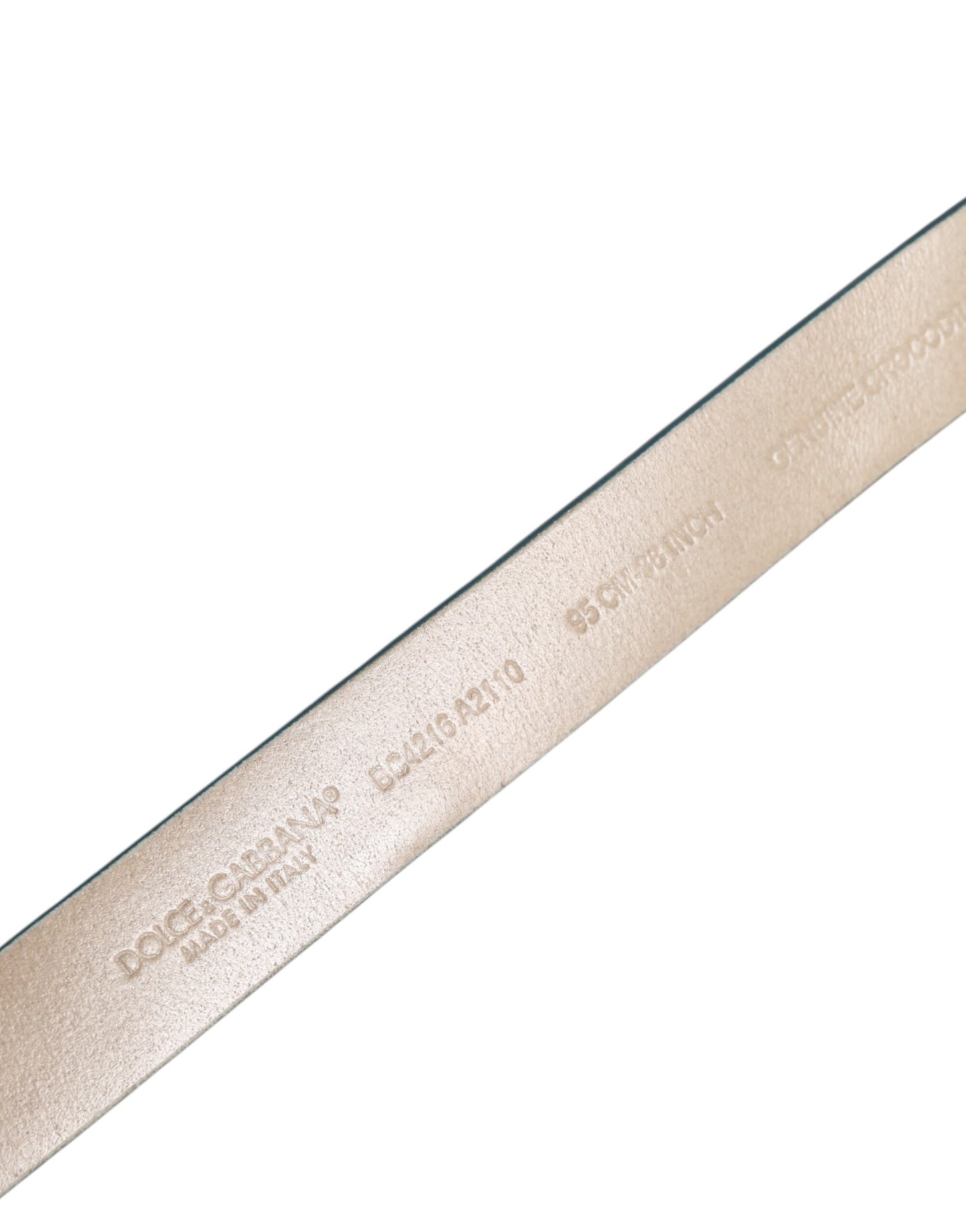 Dolce & Gabbana Blauer Leder-Klassik-Gürtel mit goldener Metallschnalle