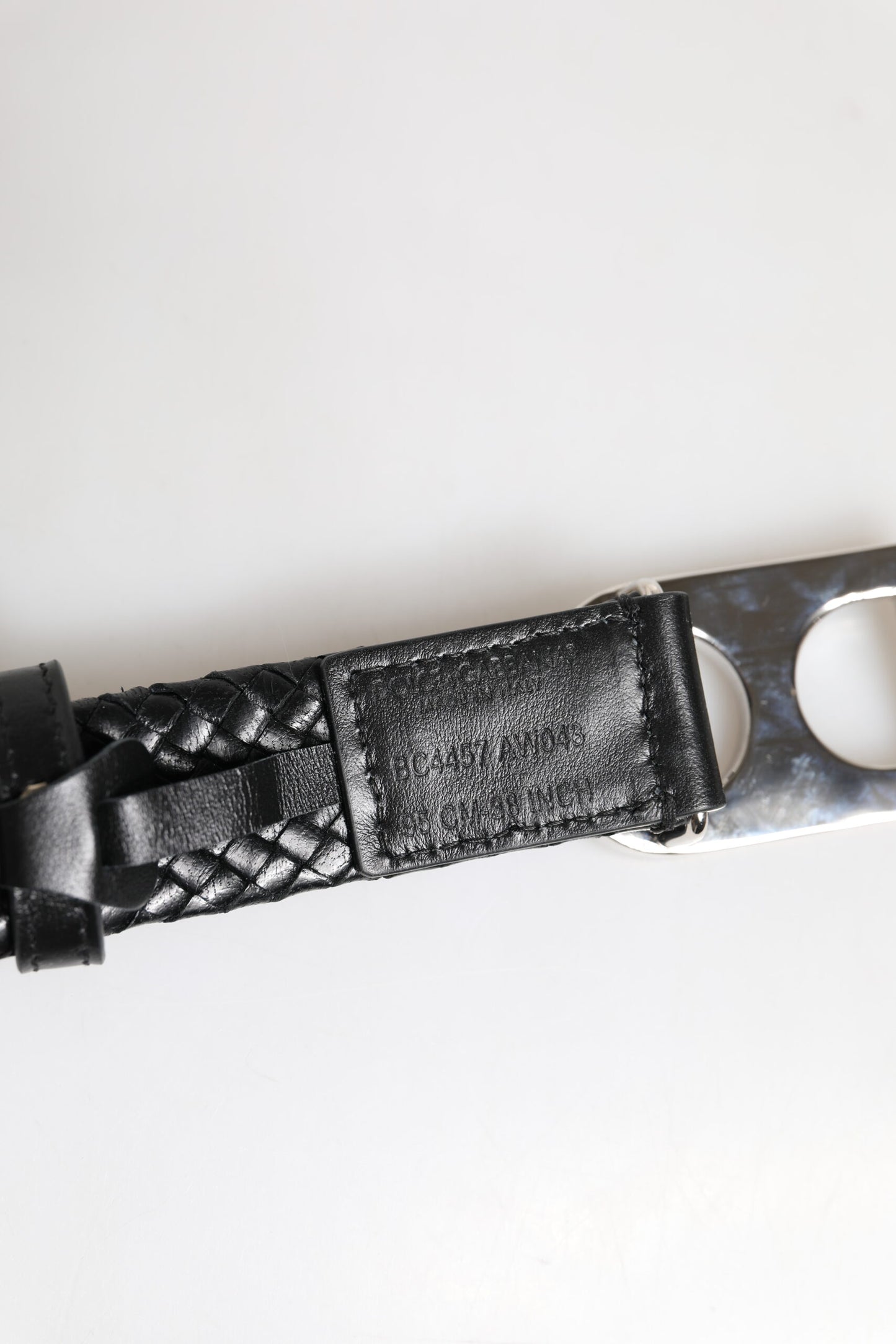 Dolce & Gabbana Schwarzer klassischer Leder DG Logo Schnallengürtel