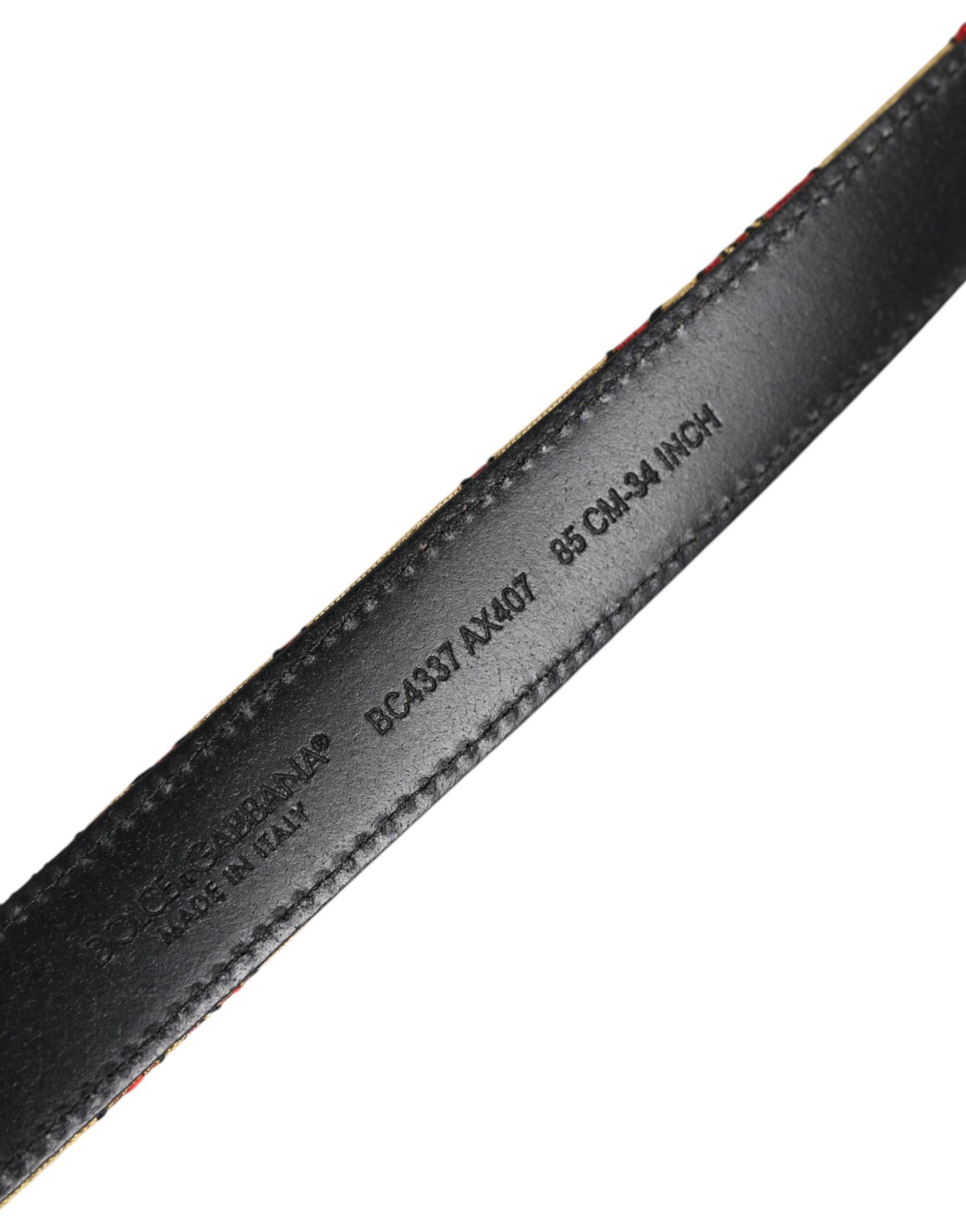 Dolce & Gabbana Gold Floral Jacquard Silber Metallschnalle Gürtel