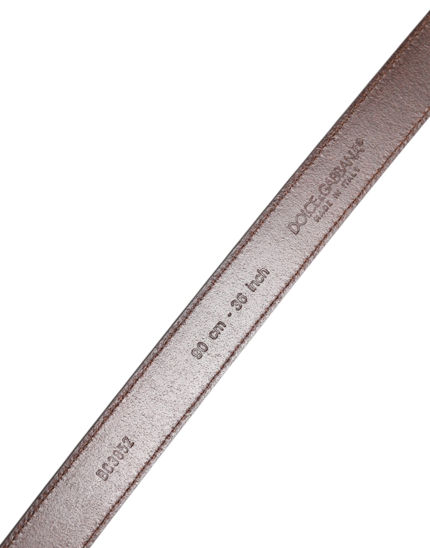 Dolce & Gabbana Brauner Kalbsledergürtel mit antiker Schnalle