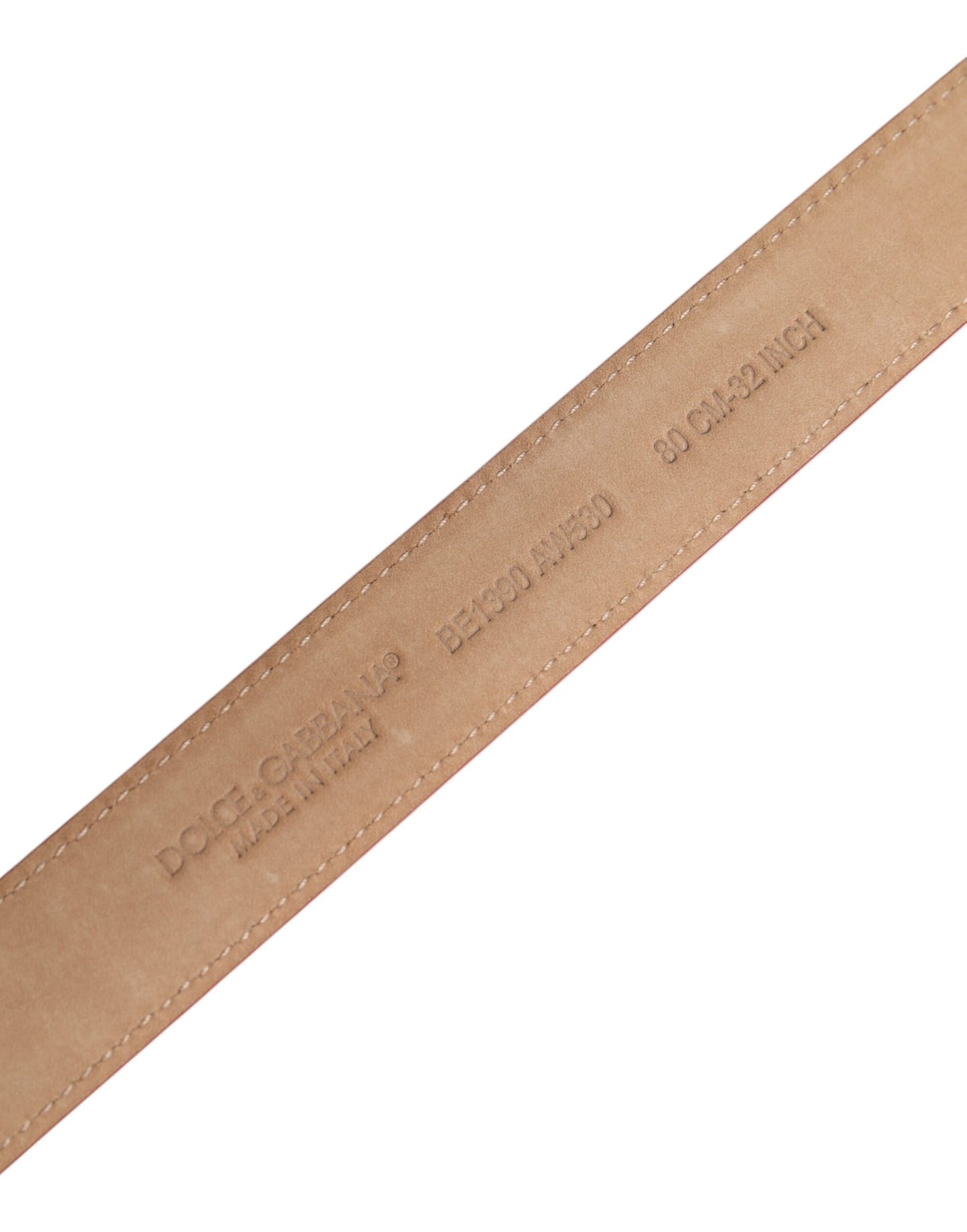 Dolce & Gabbana Roter Ledergürtel mit goldener Metallschnalle Cintura