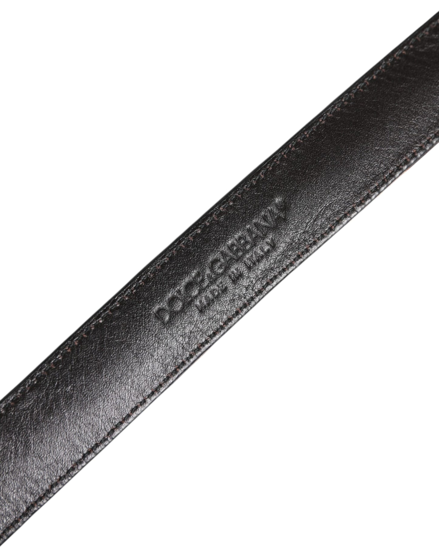 Dolce & Gabbana Brauner Leopardengürtel mit silberner Metallschnalle