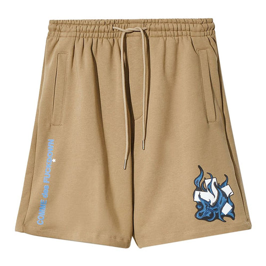 Comme Des Fuckdown Braun Baumwolle kurz