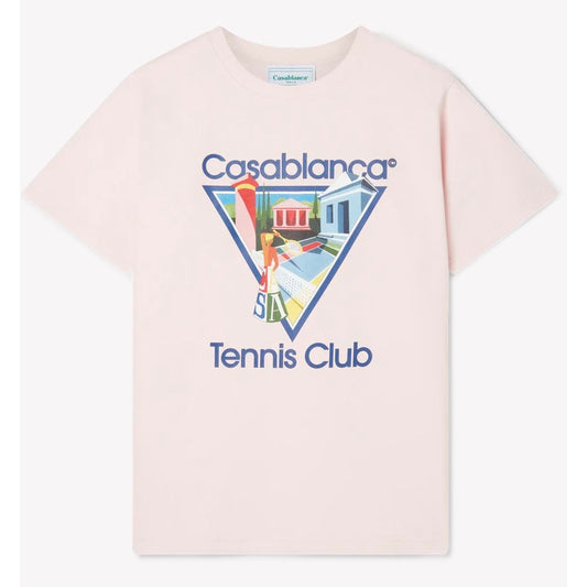 Casablanca Rosa T-Shirt aus Baumwolle