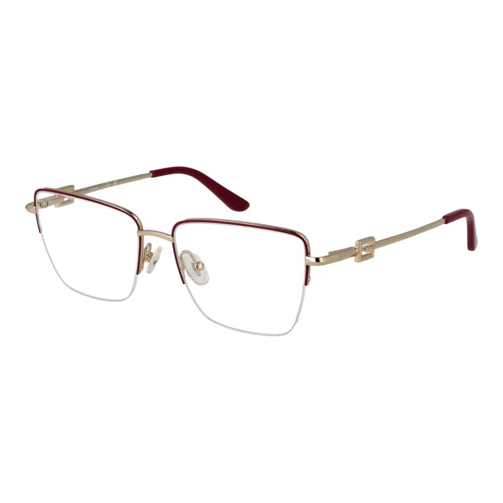 Guess Burgunderfarbene Metallbrille (Gestelle)