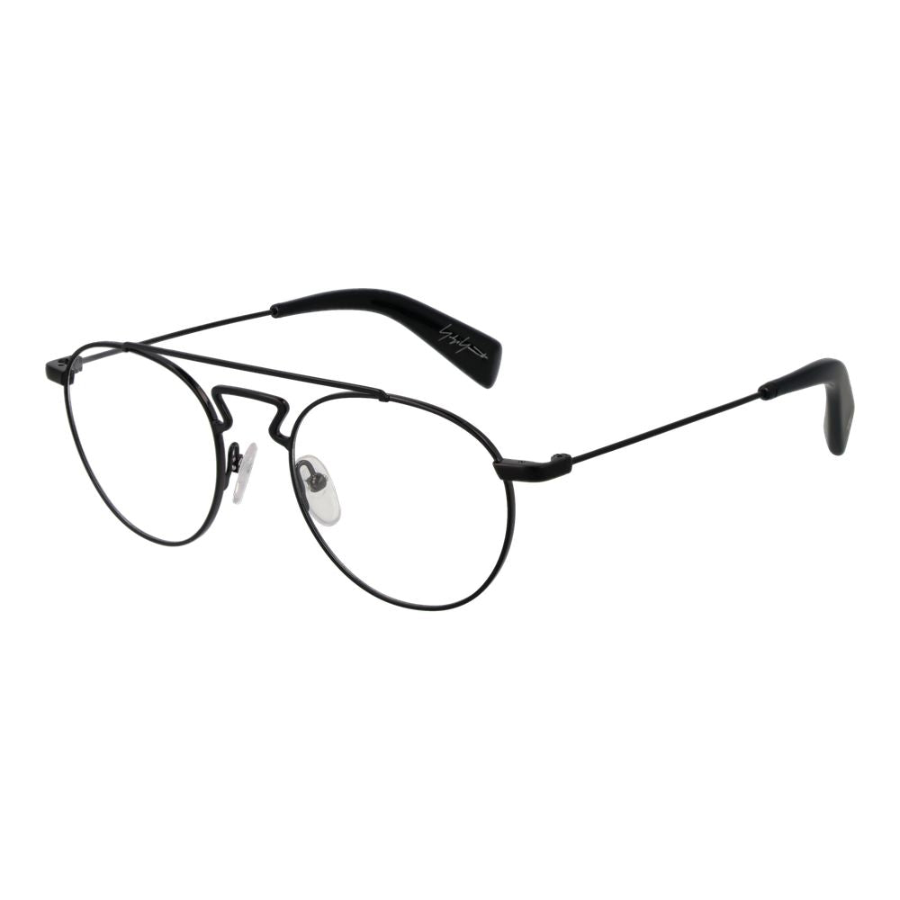 Yohji Yamamoto Schwarze Metall-Brille (Gestell)