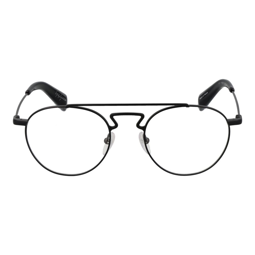 Yohji Yamamoto Schwarze Metall-Brille (Gestell)