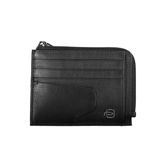Piquadro Schwarzes Leder Portemonnaie