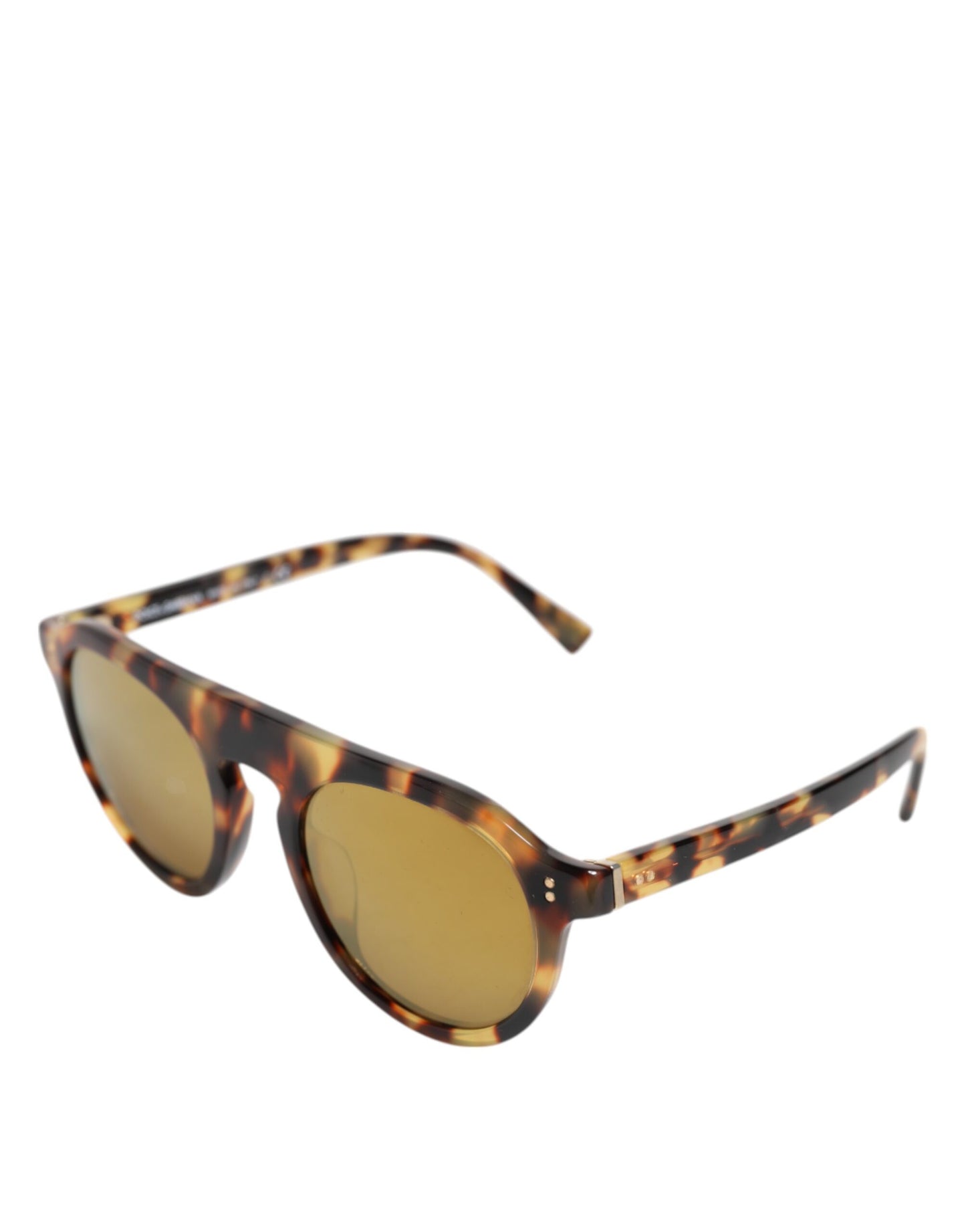 Dolce & Gabbana Braune Acetat-Sonnenbrille mit Leopardenmuster