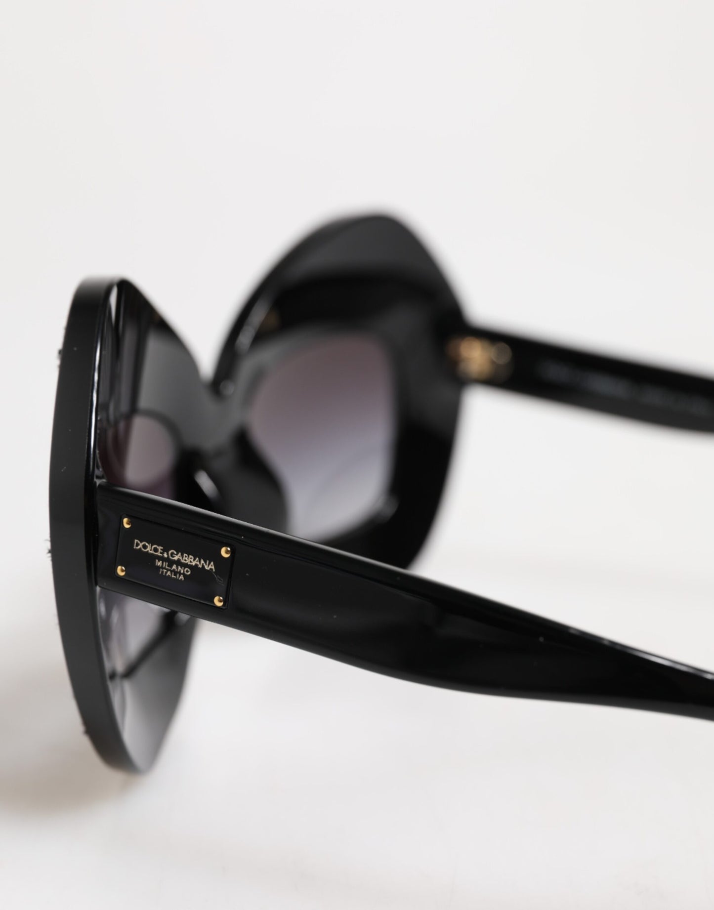 Dolce & Gabbana Schwarz-Weiß PIED DE POULE Print Oversized Shades Sonnenbrille