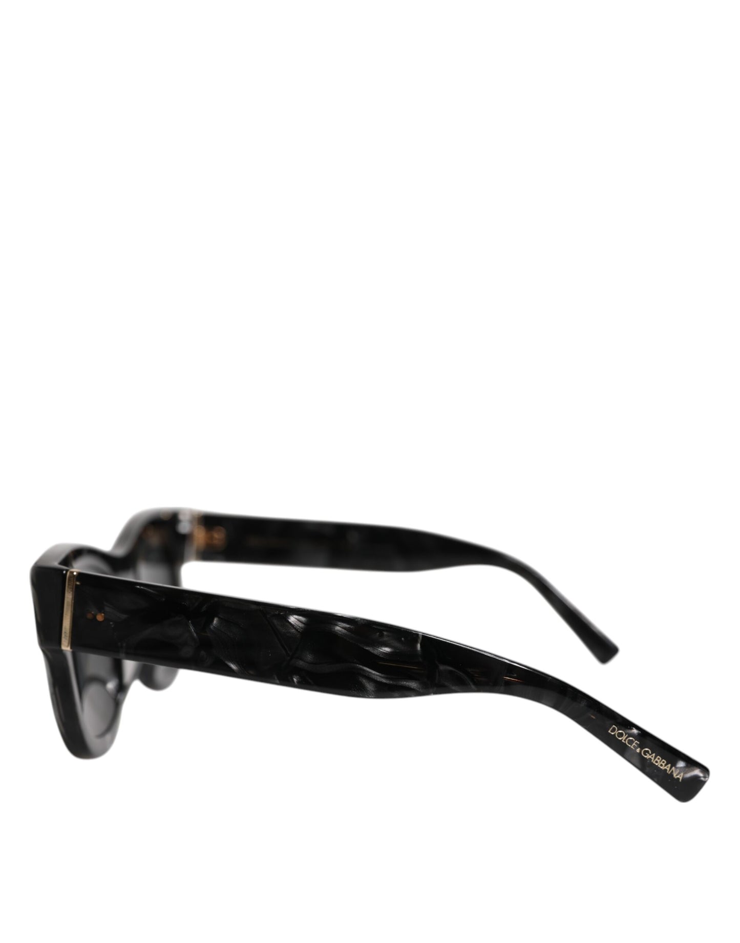 Dolce & Gabbana Perlweißes Acetatgestell Domenico Shade Sonnenbrille