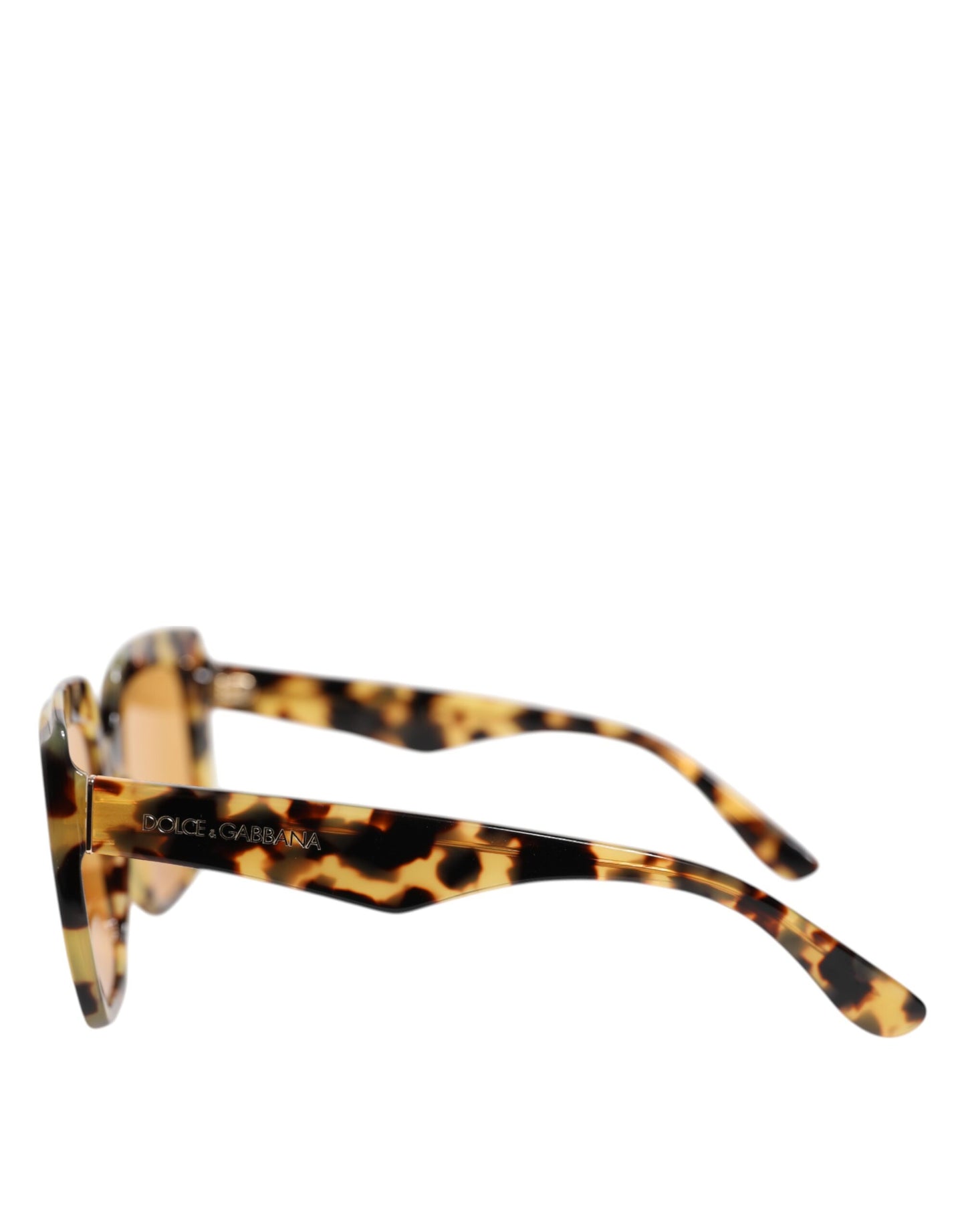 Dolce & Gabbana Schwarz Gelb Havanna Leopard Square Shades Sonnenbrille