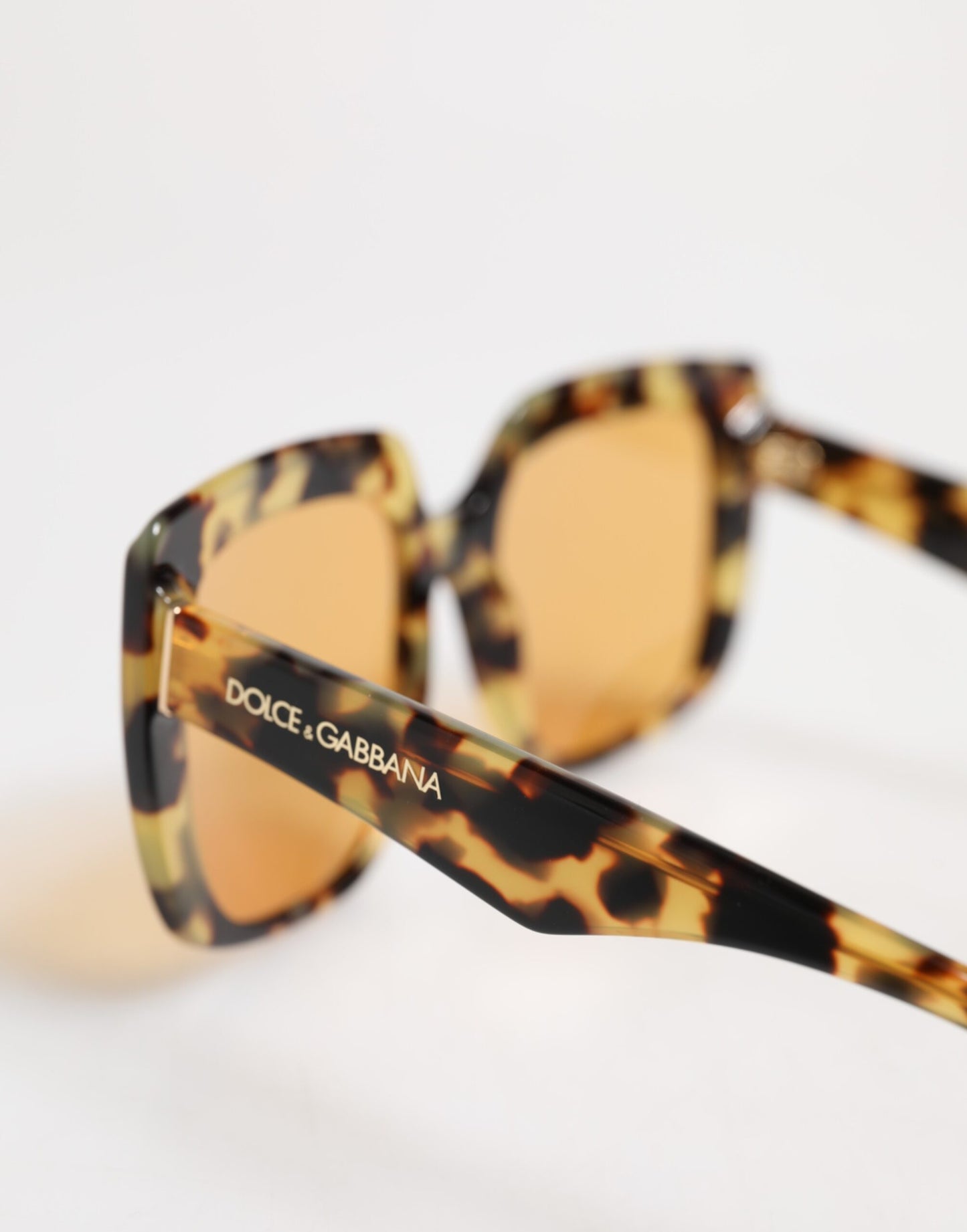 Dolce & Gabbana Schwarz Gelb Havanna Leopard Square Shades Sonnenbrille
