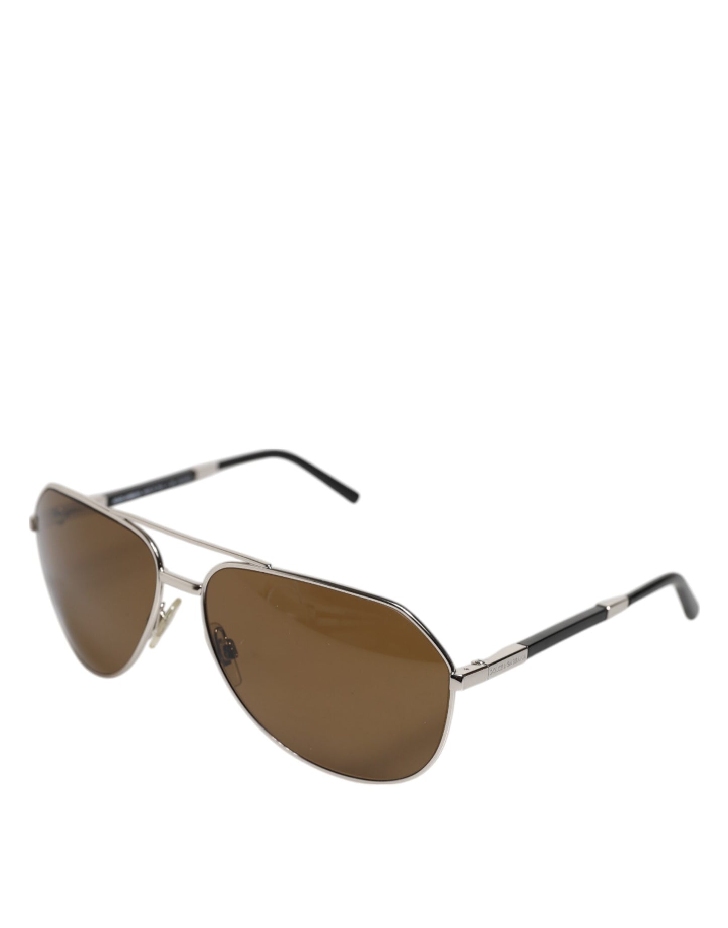 Dolce & Gabbana DG2073 Silberner Stahl Klassischer Pilot Braune Gläser Sonnenbrille