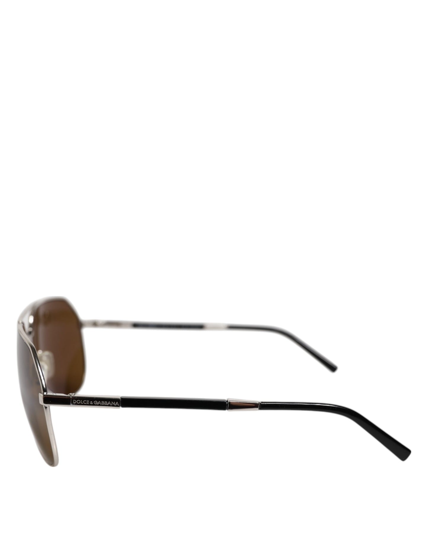 Dolce & Gabbana DG2073 Silberner Stahl Klassischer Pilot Braune Gläser Sonnenbrille