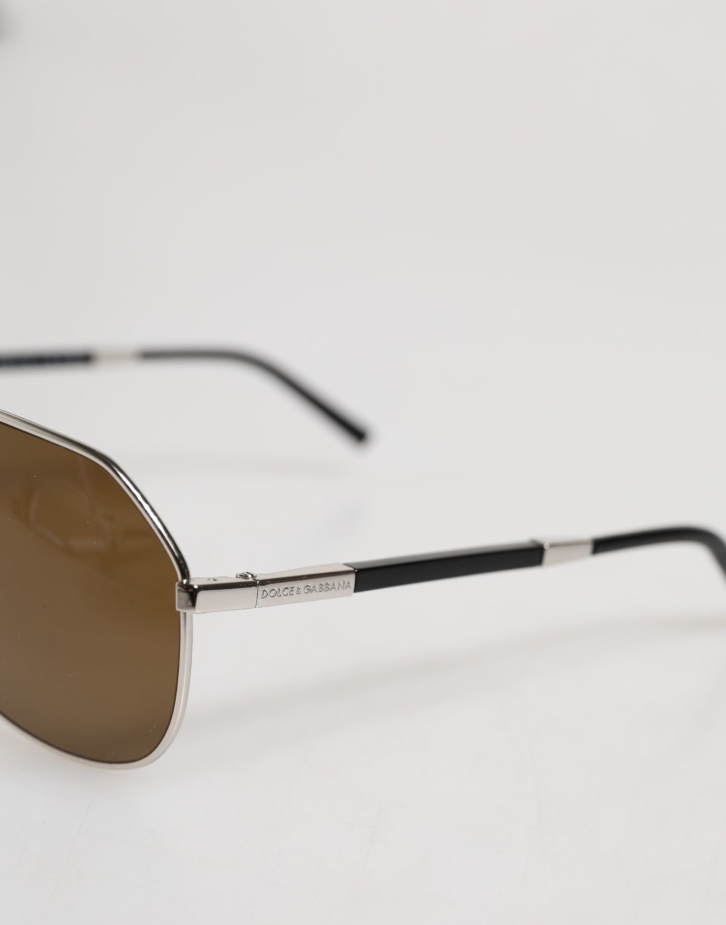 Dolce & Gabbana DG2073 Silberner Stahl Klassischer Pilot Braune Gläser Sonnenbrille