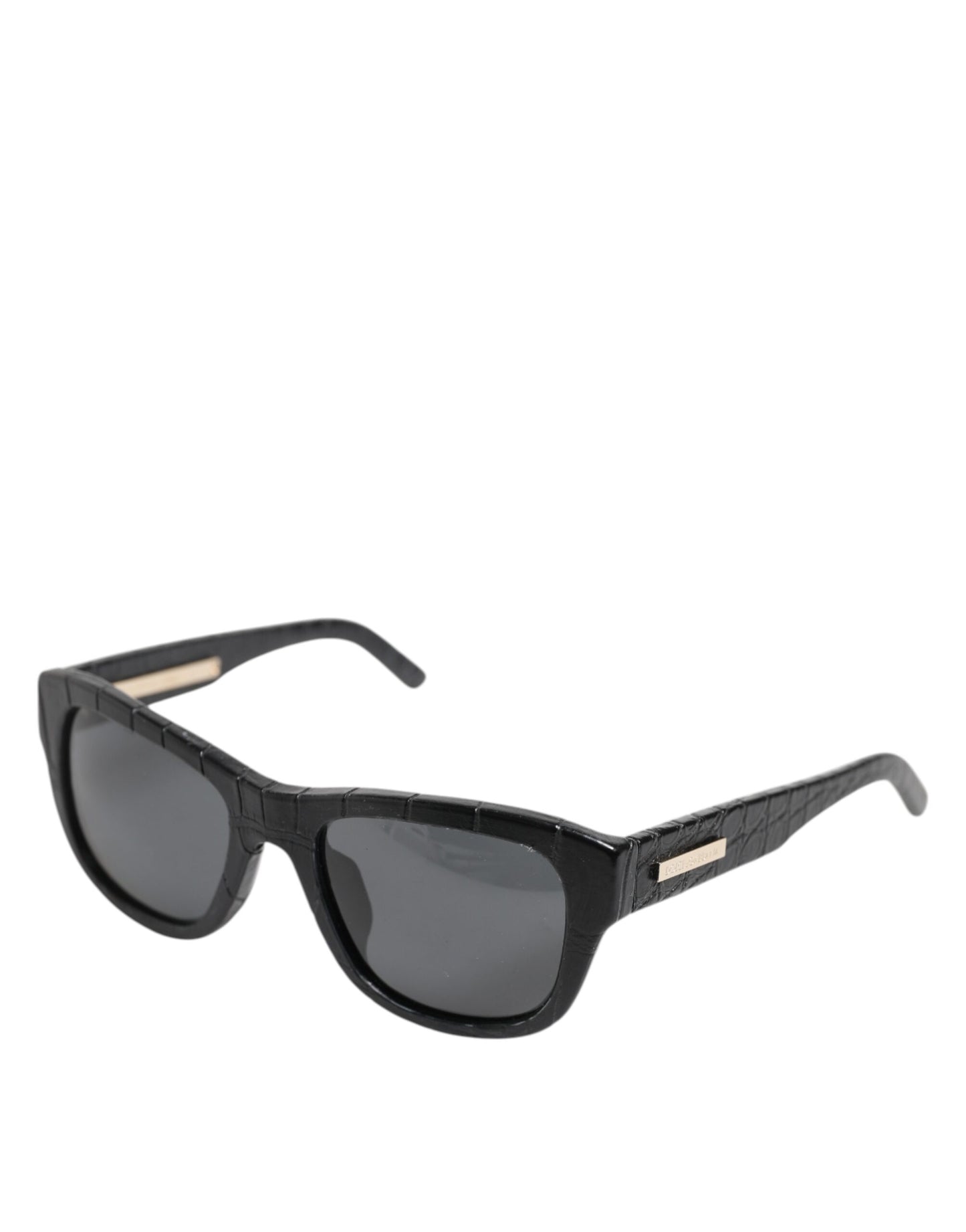 Dolce & Gabbana Schwarze Lederfassung DG4177 Getönte Gläser Sonnenbrille