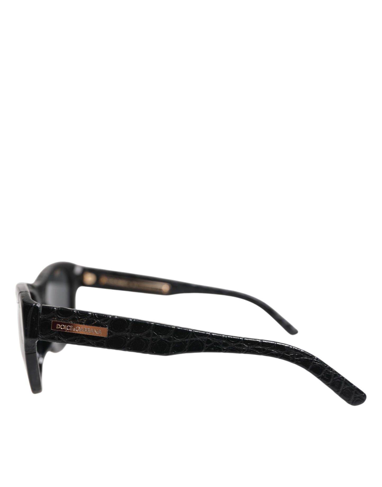 Dolce & Gabbana Schwarze Lederfassung DG4177 Getönte Gläser Sonnenbrille