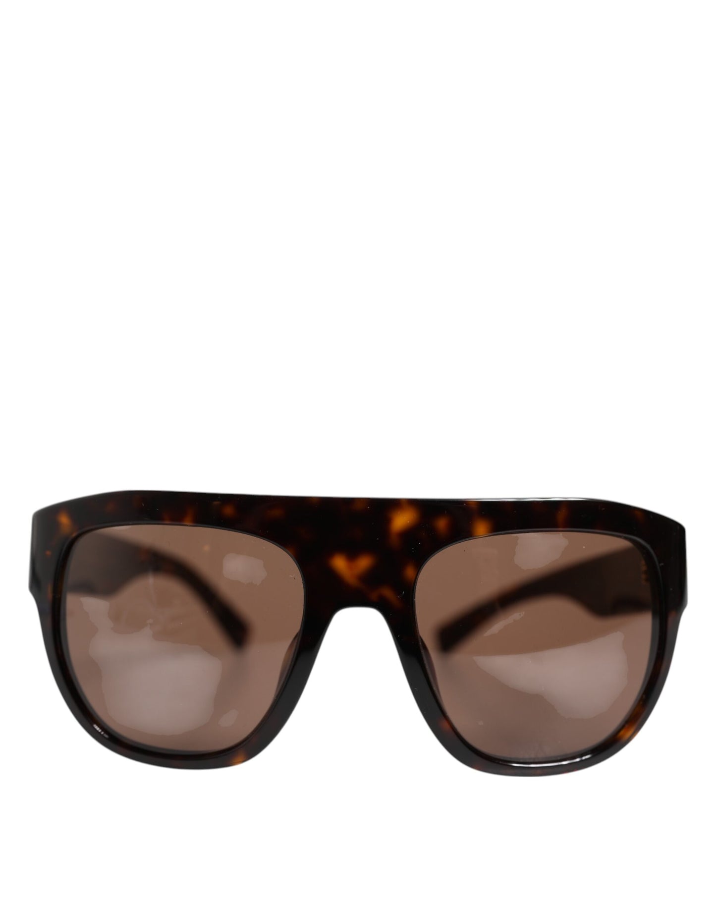 Dolce & Gabbana Dunkelbraune Havanna DG4398F Quadratische Brillenfassung Sonnenbrille