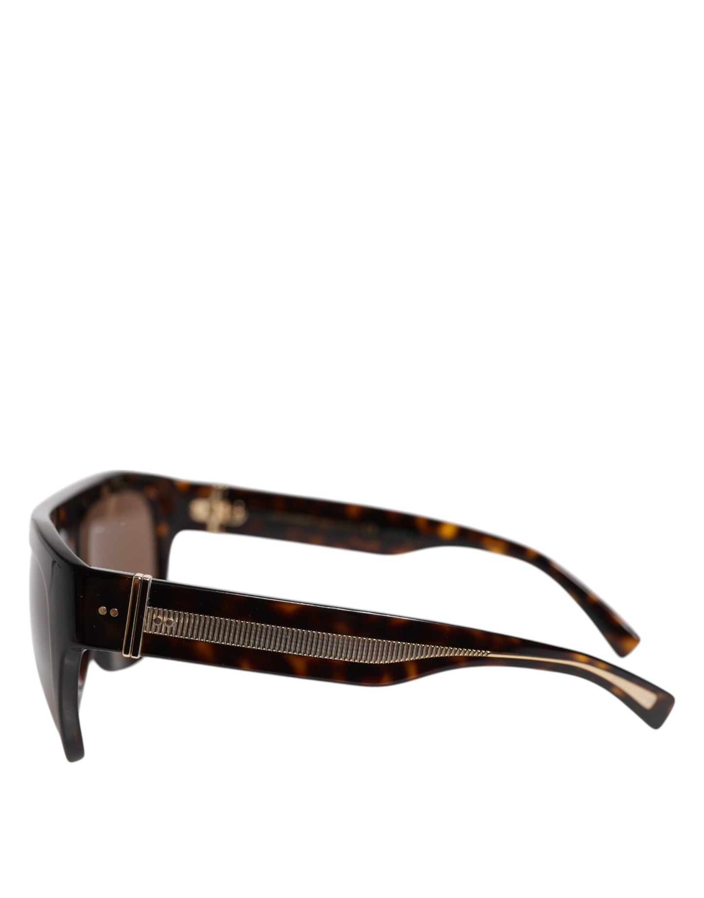 Dolce & Gabbana Dunkelbraune Havanna DG4398F Quadratische Brillenfassung Sonnenbrille