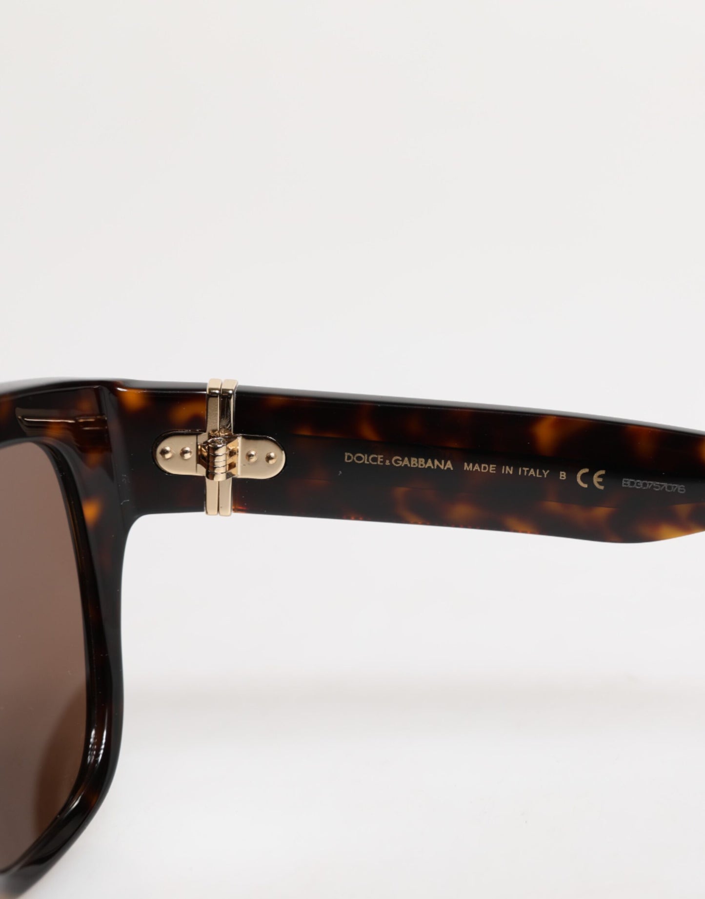 Dolce & Gabbana Dunkelbraune Havanna DG4398F Quadratische Brillenfassung Sonnenbrille