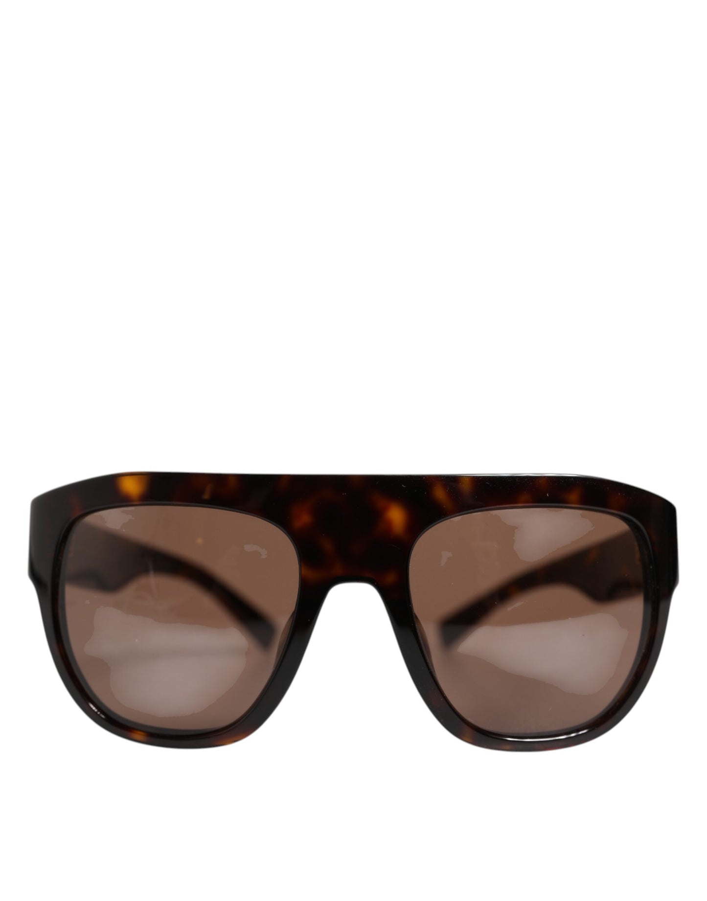 Dolce & Gabbana Dunkelbraune Havanna DG4398F Quadratische Brillenfassung Sonnenbrille