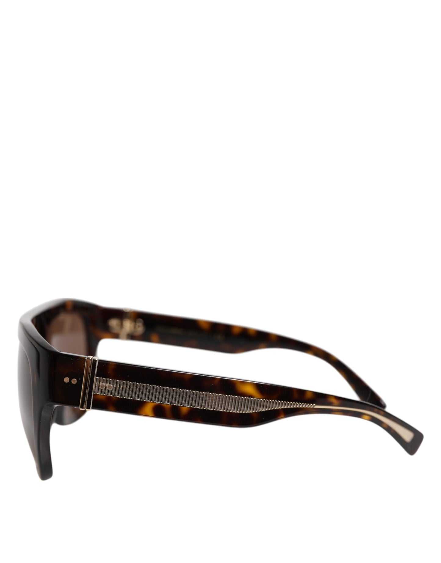 Dolce & Gabbana Dunkelbraune Havanna DG4398F Quadratische Brillenfassung Sonnenbrille