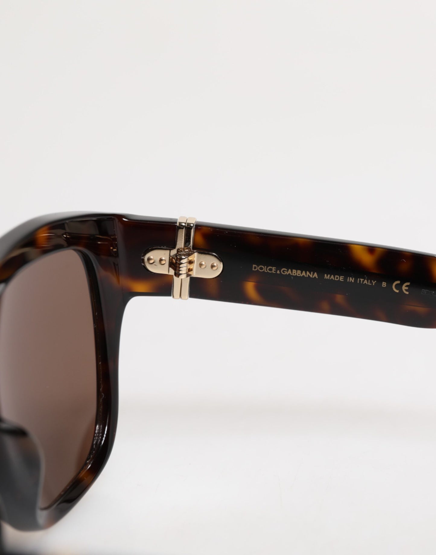 Dolce & Gabbana Dunkelbraune Havanna DG4398F Quadratische Brillenfassung Sonnenbrille