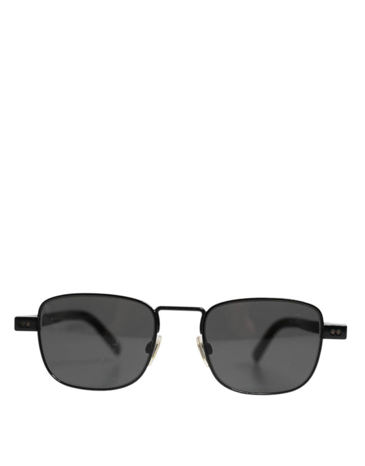 Dolce & Gabbana Schwarzer Metallrahmen mit quadratischen Gläsern DG2222 Eyewear Sonnenbrillen