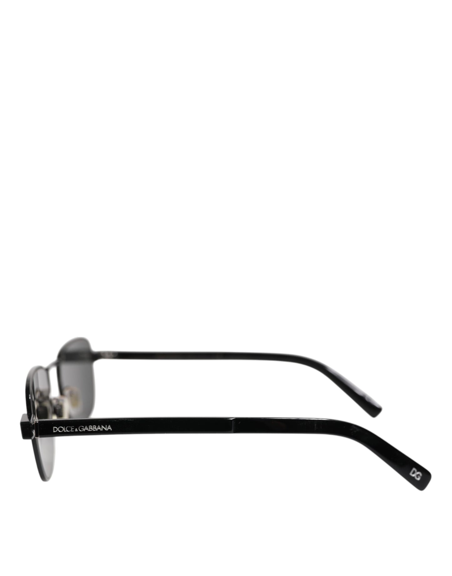 Dolce & Gabbana Schwarzer Metallrahmen mit quadratischen Gläsern DG2222 Eyewear Sonnenbrillen