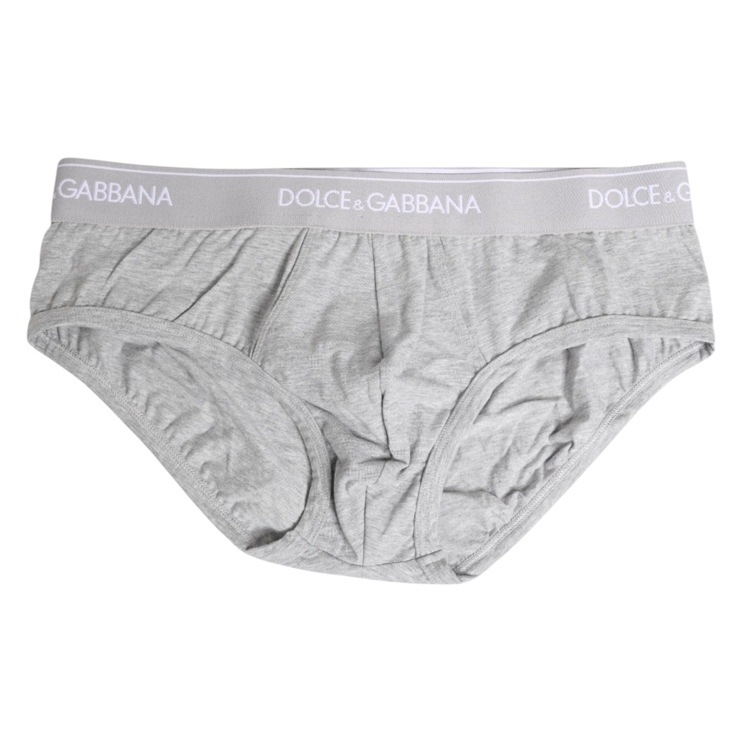 Dolce & Gabbana Grauer Baumwoll-Stretch-Slip Regular Unterwäsche
