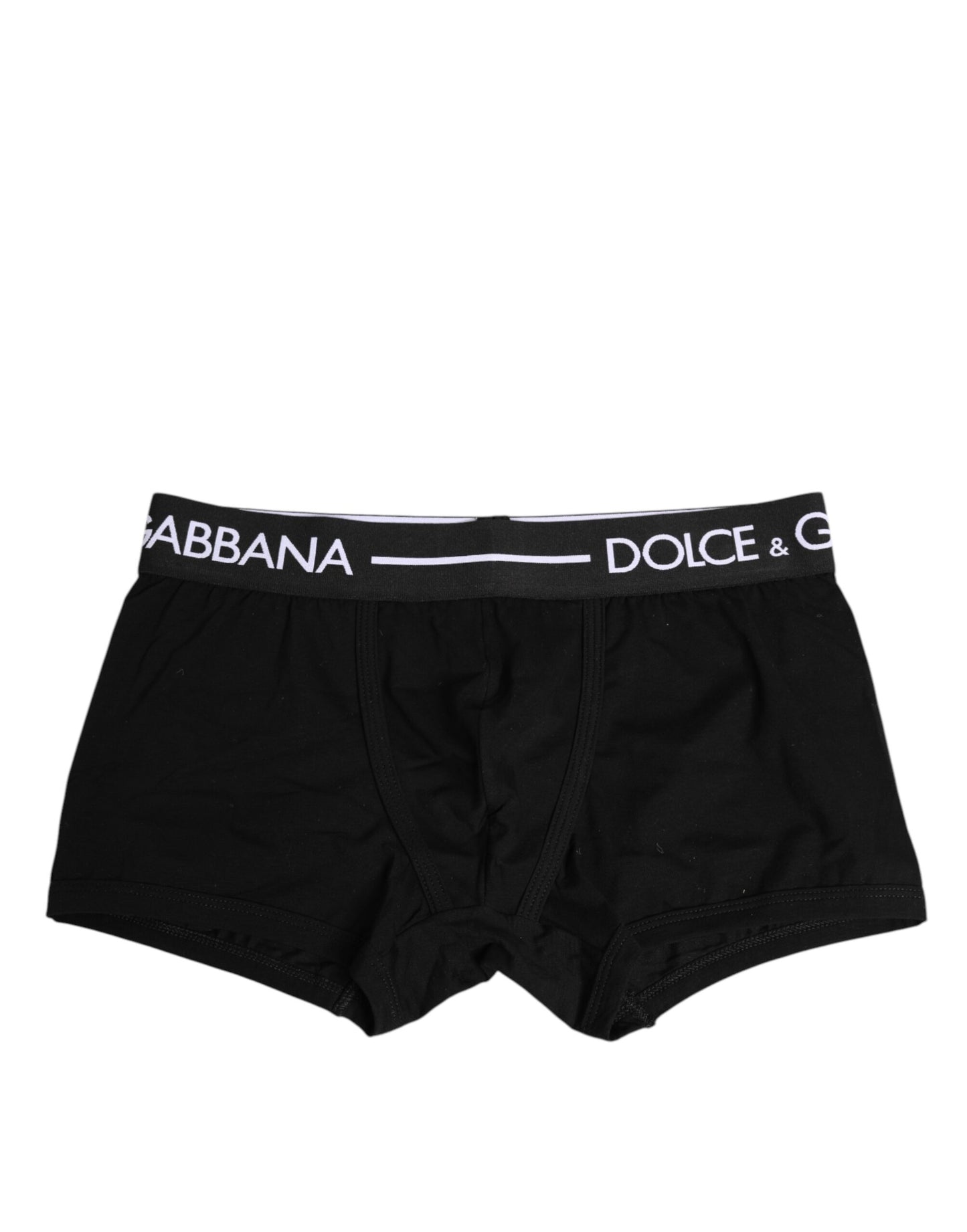 Dolce & Gabbana Schwarze Cotton Stretch Regular Boxer Unterwäsche