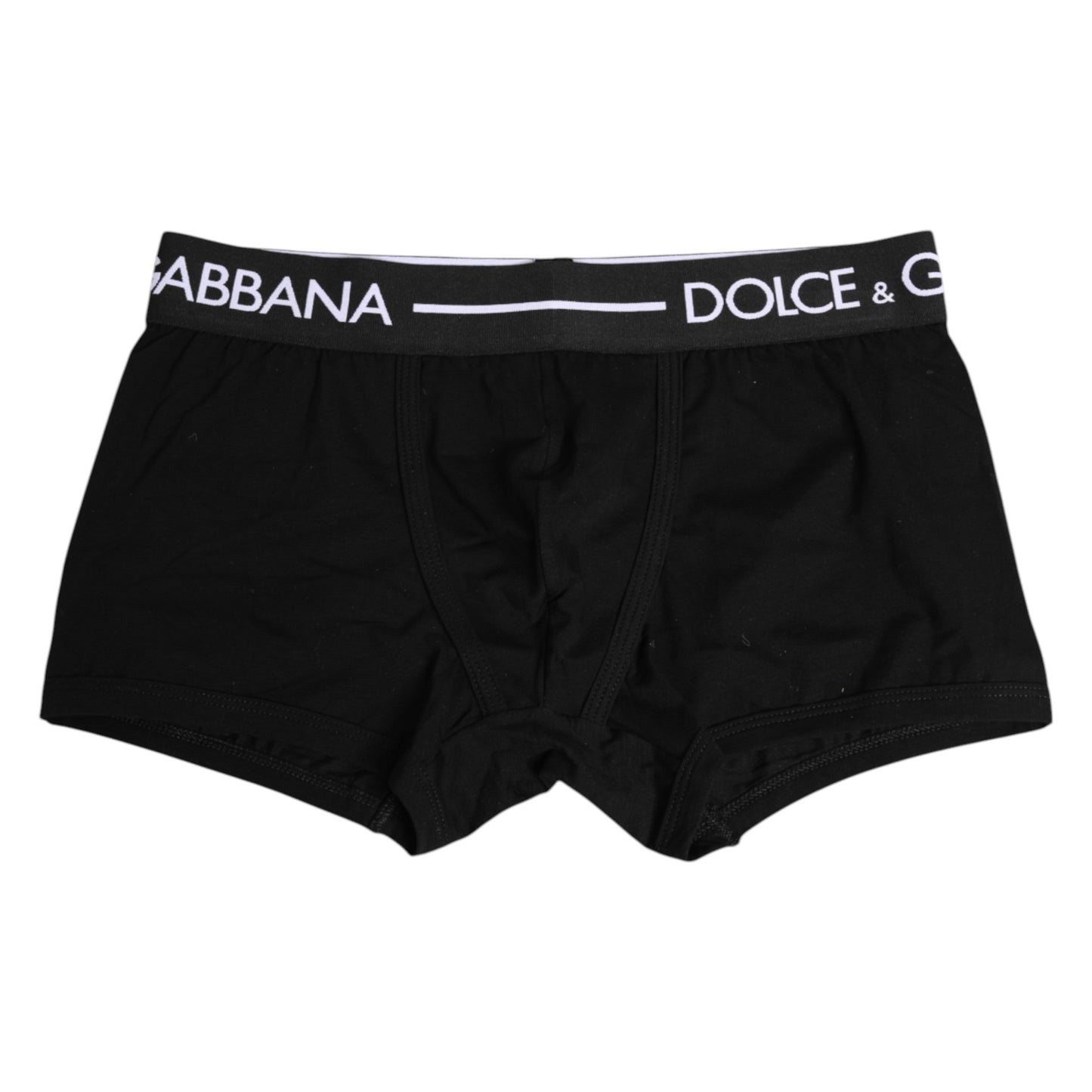 Dolce & Gabbana Schwarze Cotton Stretch Regular Boxer Unterwäsche