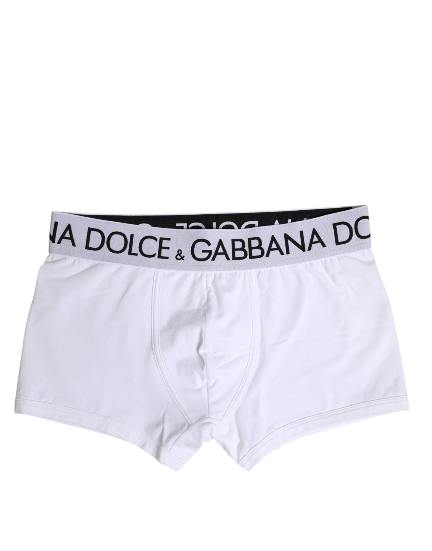 Dolce & Gabbana Weiße Cotton Stretch Regular Boxer Unterwäsche