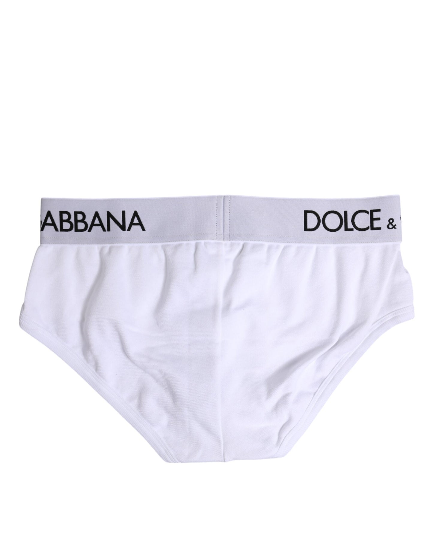 Dolce & Gabbana Weißer Baumwoll-Stretch-Slip Regular Unterwäsche
