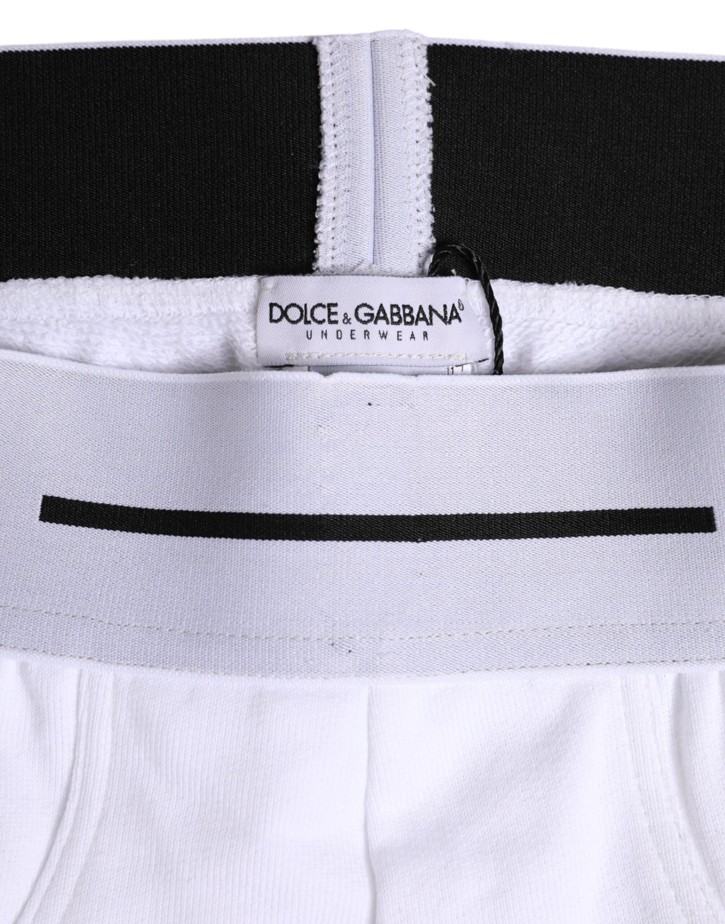 Dolce & Gabbana Weißer Baumwoll-Stretch-Slip Regular Unterwäsche