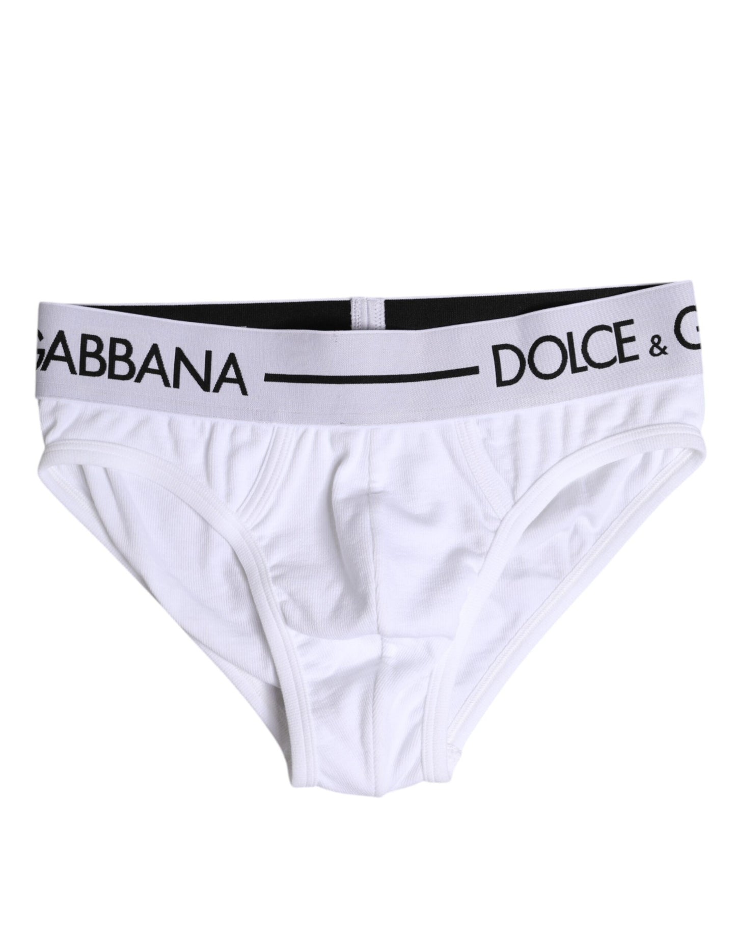 Dolce & Gabbana Weißer Baumwoll-Stretch-Slip Regular Unterwäsche