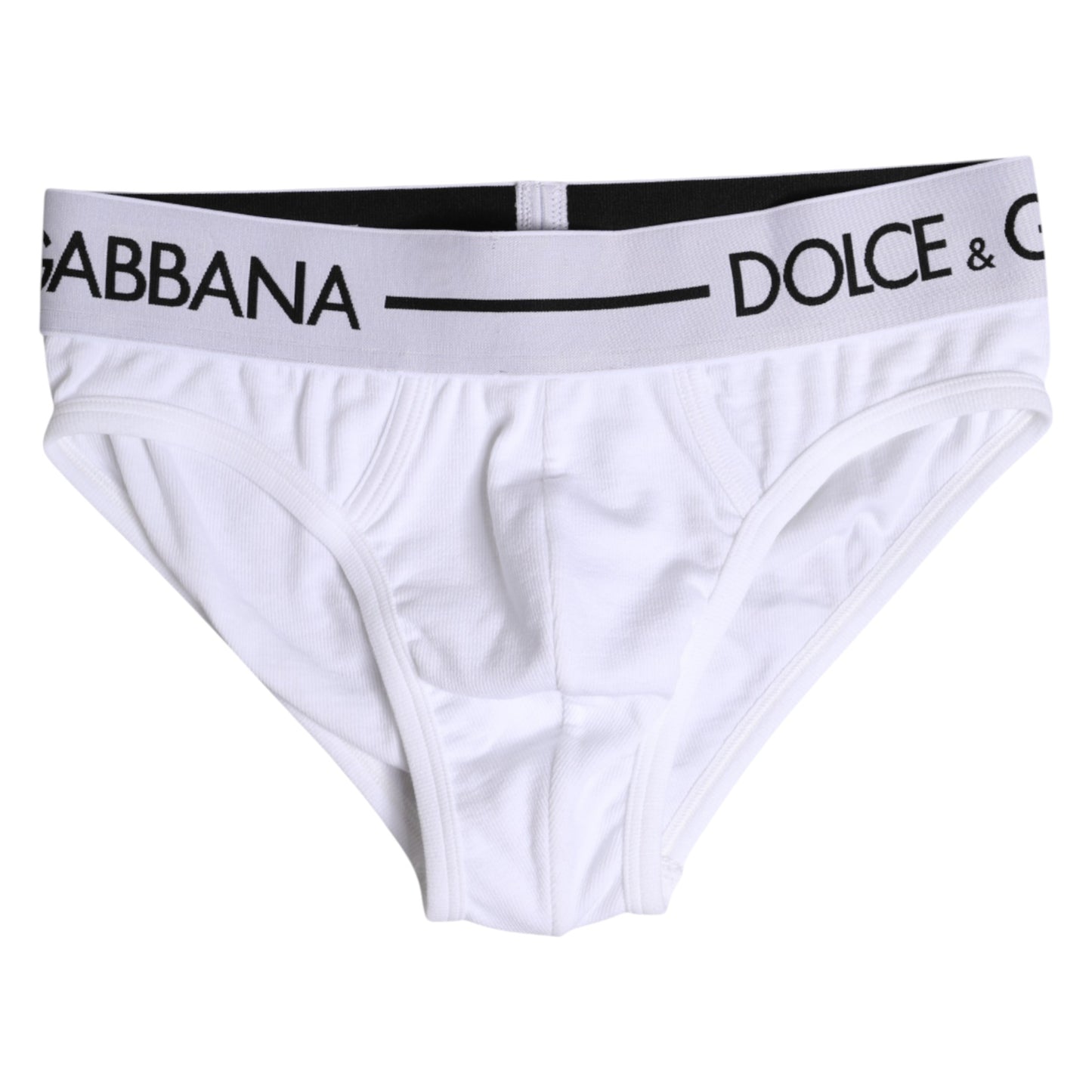 Dolce & Gabbana Weißer Baumwoll-Stretch-Slip Regular Unterwäsche