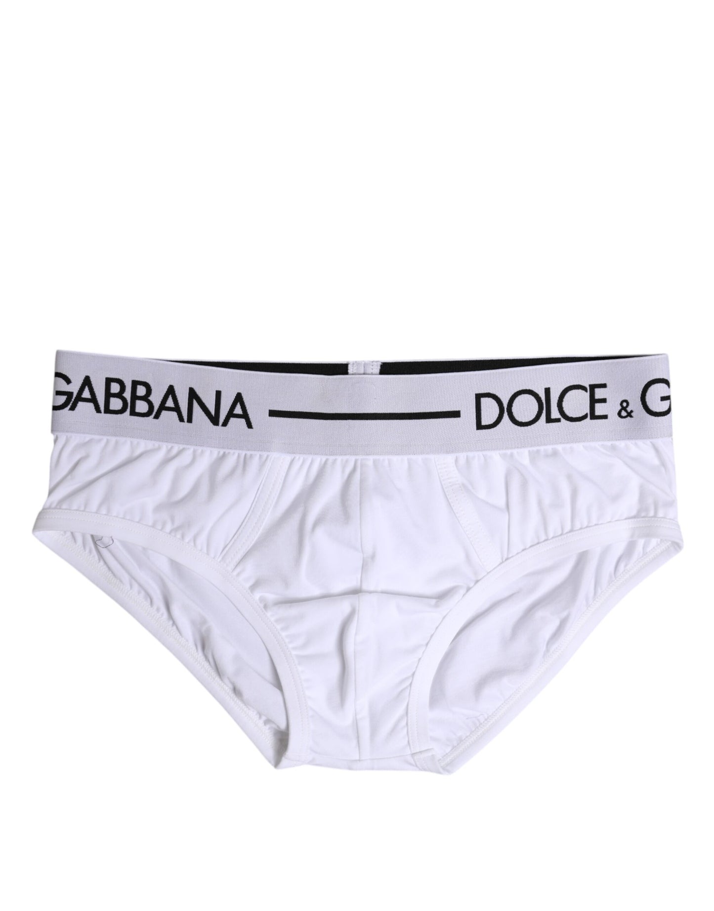 Dolce & Gabbana Weißer Baumwoll-Stretch-Slip Regular Unterwäsche