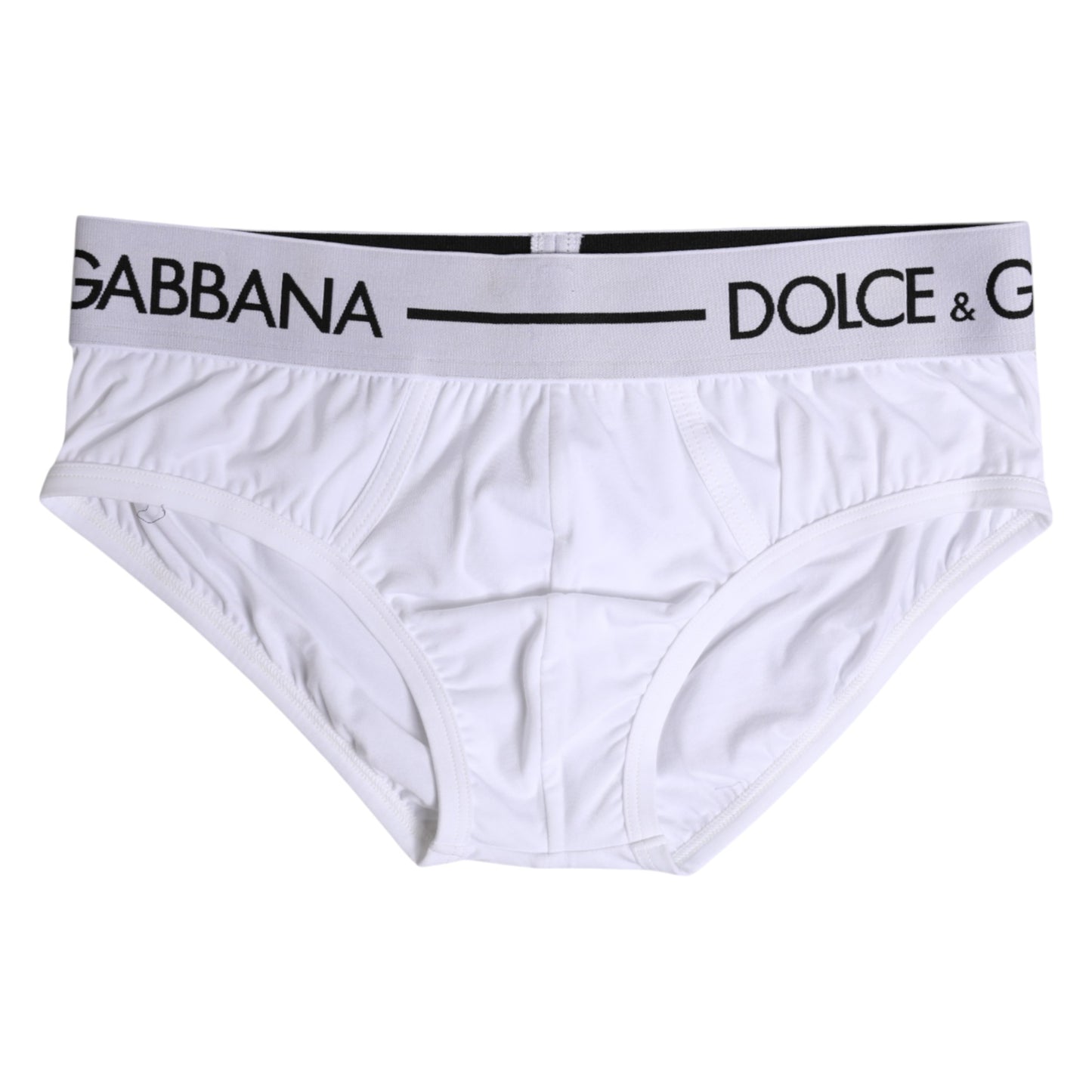 Dolce & Gabbana Weißer Baumwoll-Stretch-Slip Regular Unterwäsche
