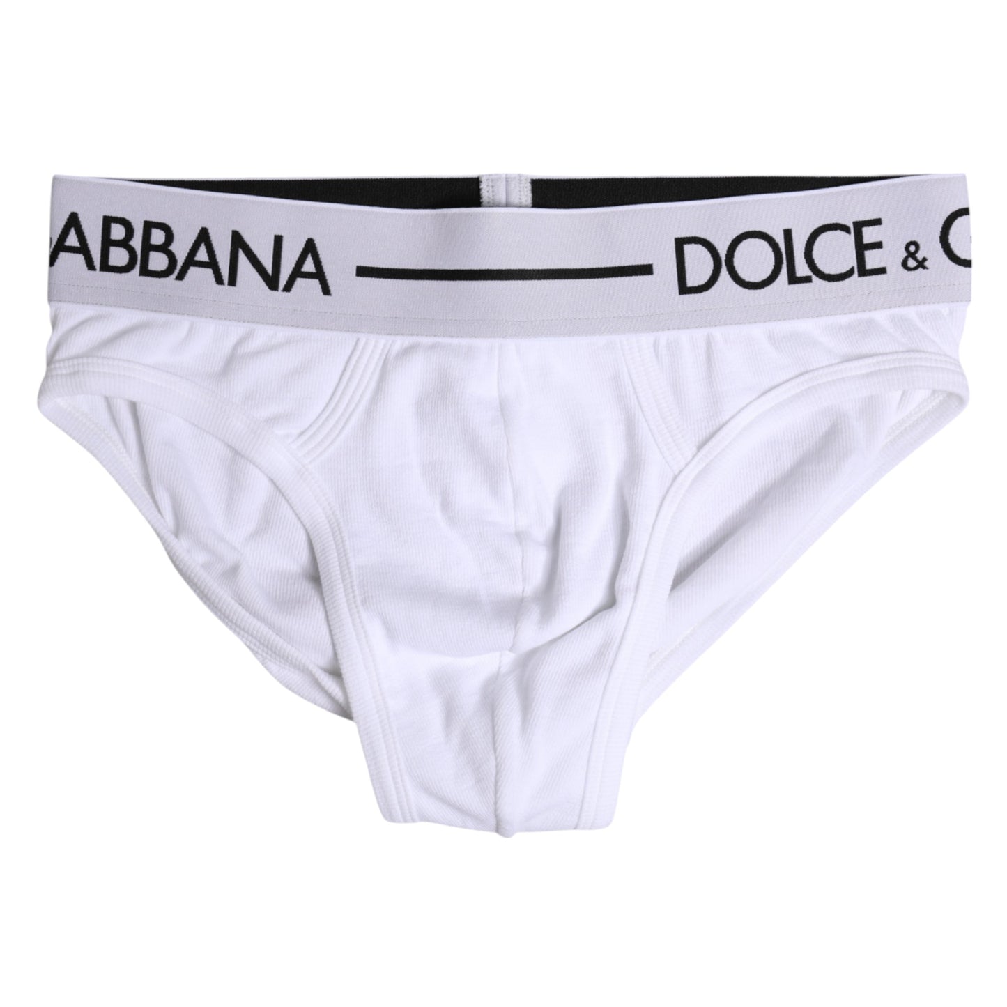 Dolce & Gabbana Weißer Baumwoll-Stretch-Slip Regular Unterwäsche