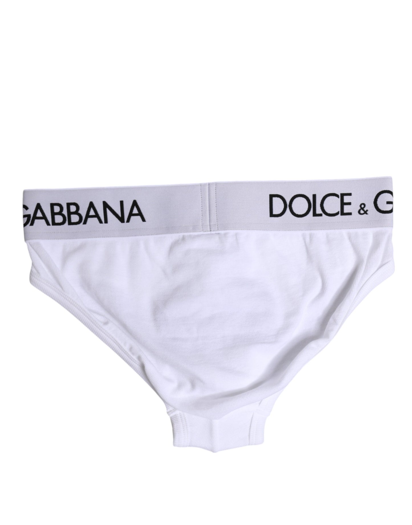 Dolce & Gabbana Weißer Baumwoll-Stretch-Slip Regular Unterwäsche