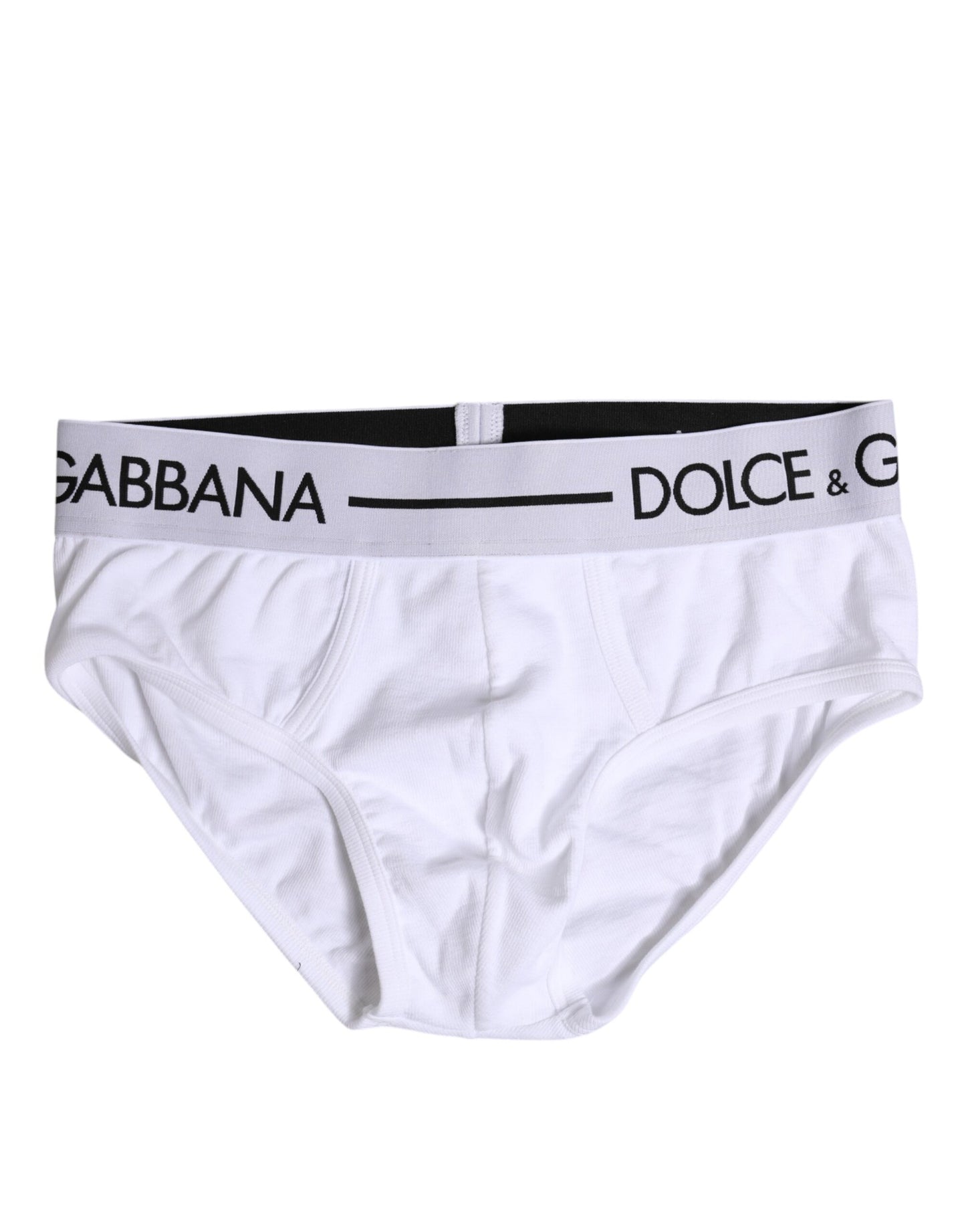 Dolce & Gabbana Weißer Baumwoll-Stretch-Slip Regular Unterwäsche