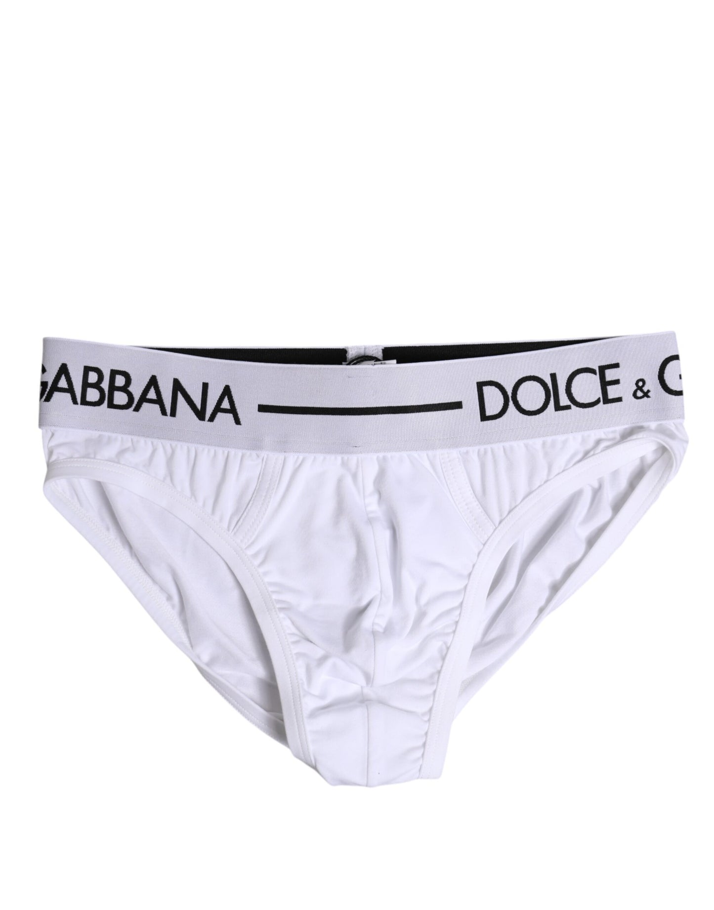 Dolce & Gabbana Weißer Baumwoll-Stretch-Slip Regular Unterwäsche