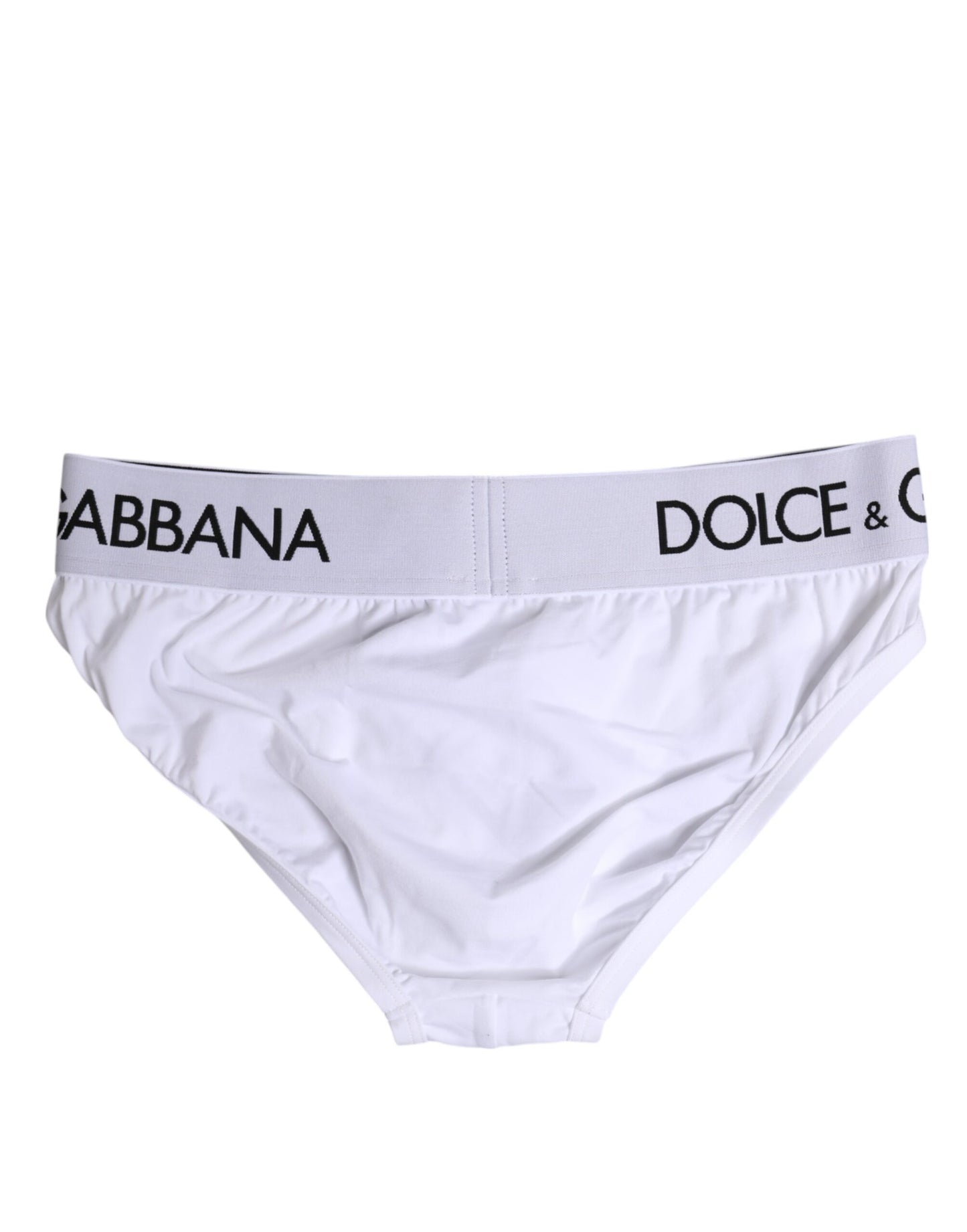 Dolce & Gabbana Weißer Baumwoll-Stretch-Slip Regular Unterwäsche